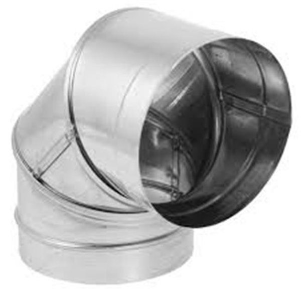 M&G Duravent M&G DuraVent 115024 6 in. DuraBlack Stove Pipe Single Wall 90 deg. Elbow - Stainless Steel 115024